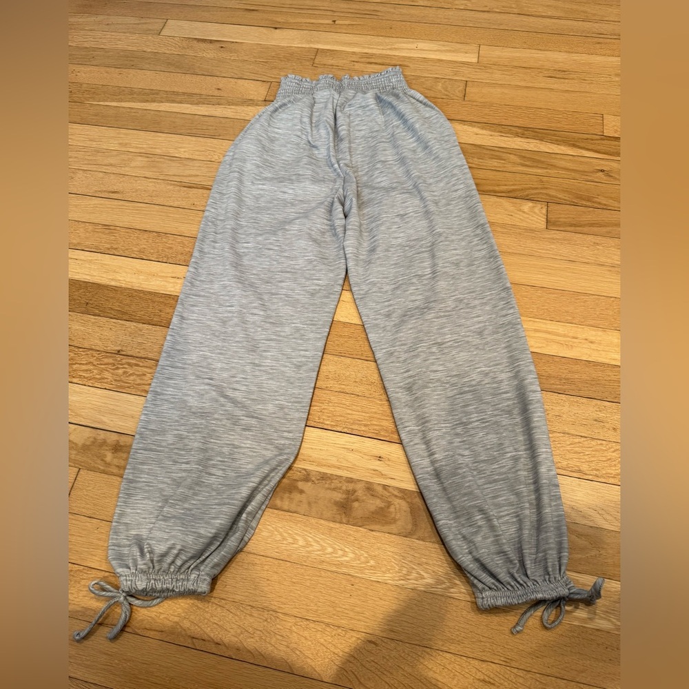 SHOSHO Women Elastic Waist Grey Lounge Pants